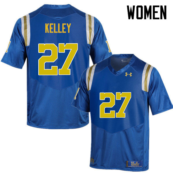 Women #27 Joshua Kelley UCLA Bruins Under Armour College Football Jerseys Sale-Blue